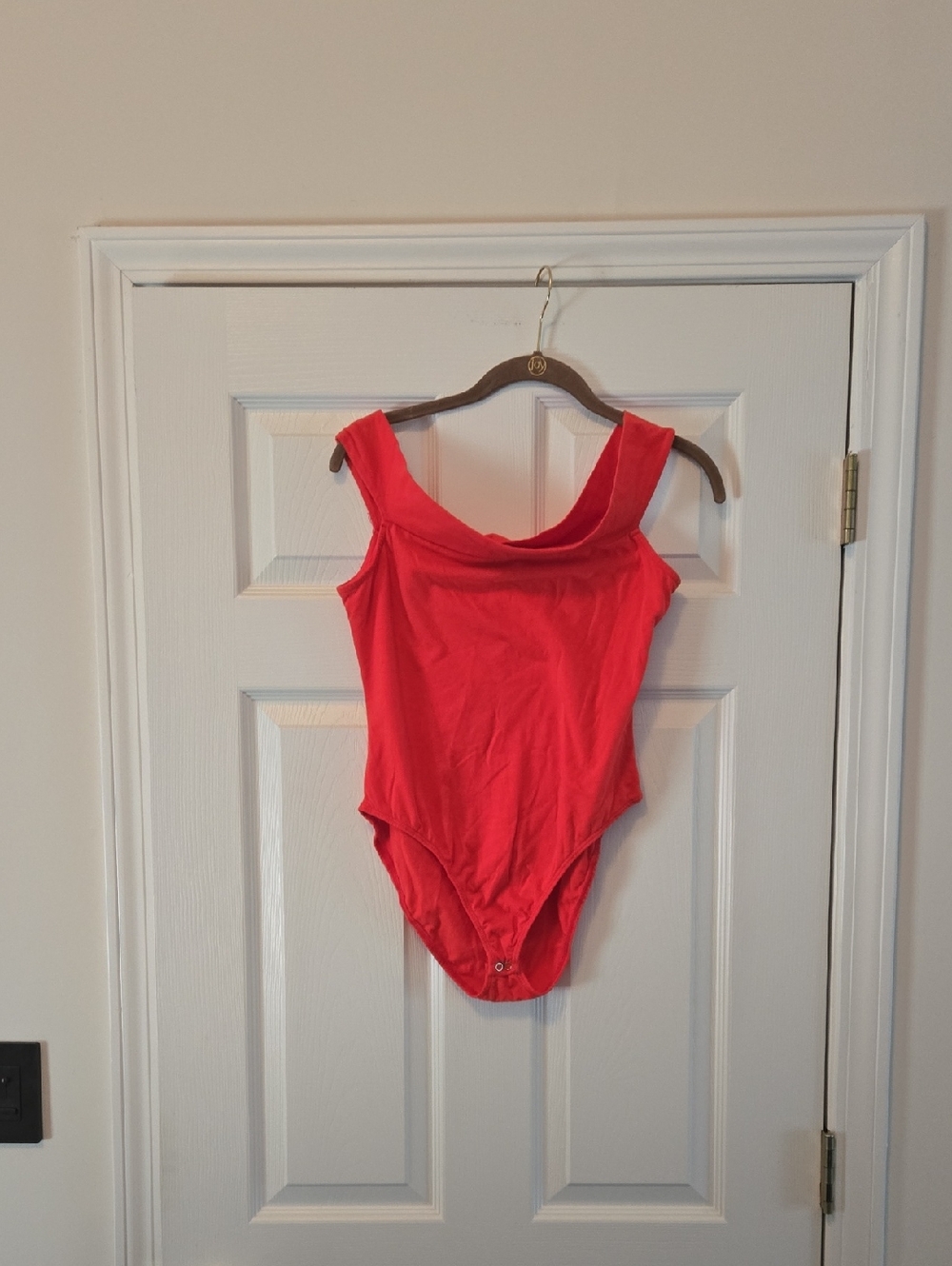 Derek Heart Red Sleeveless Girls Scoop Neck Bodysuit